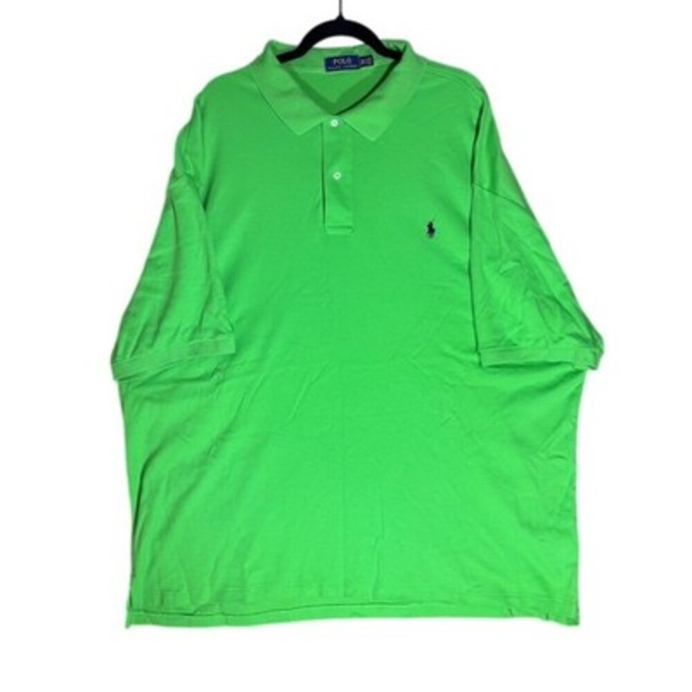 Polo Ralph Lauren Polo Shirt Mens 3XB Big & Tall Green Short Sleeve Golf